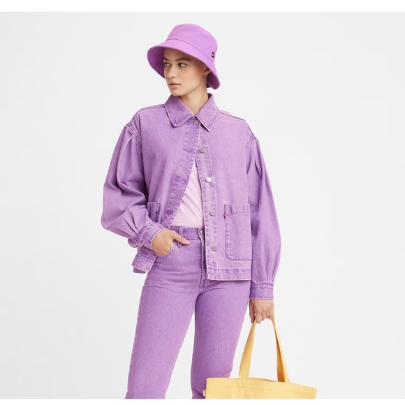 Levi's Jackets & Blazers - Levi’s Purple Lavendar Botanical Dye Esther Modern Cotton Jacket size small new